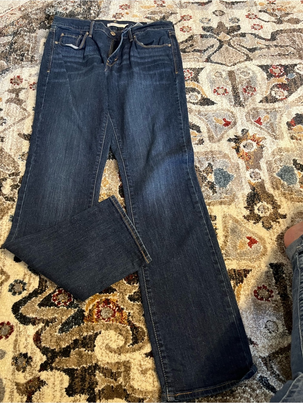 Levi's Dark Blue Straight-Leg Women's Jeans